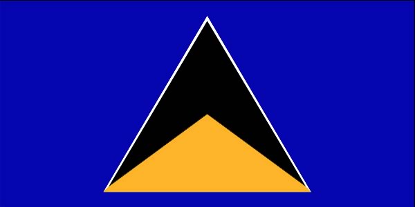 Flag of St. Lucia - Caribbean Travel Guide